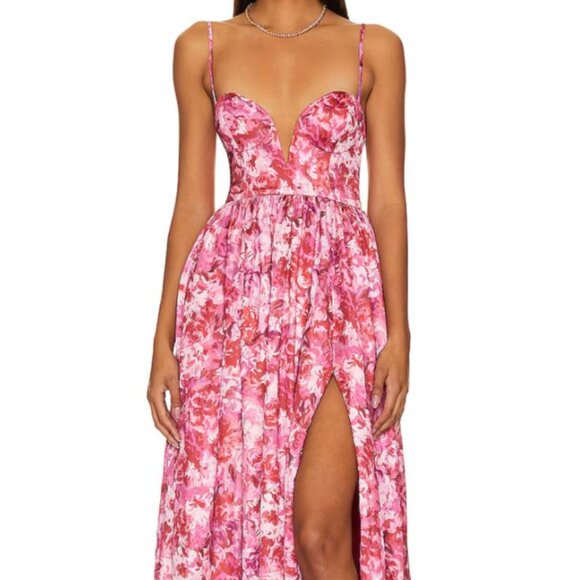 Lovers + Friends Mallory Gown – Monet Floral Print, Size M - Picture 3 of 9